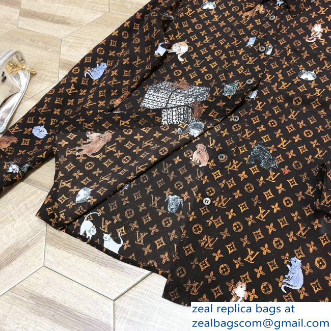 Louis Vuitton Catogram Motif Shirt 2018 - Click Image to Close