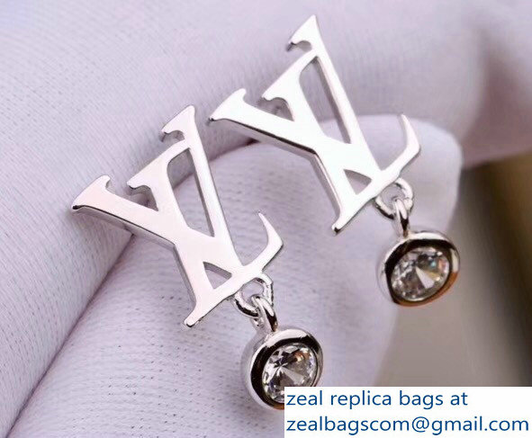 Louis Vuitton Idylle Blossom Diamond LV Earrings Stud Silver - Click Image to Close