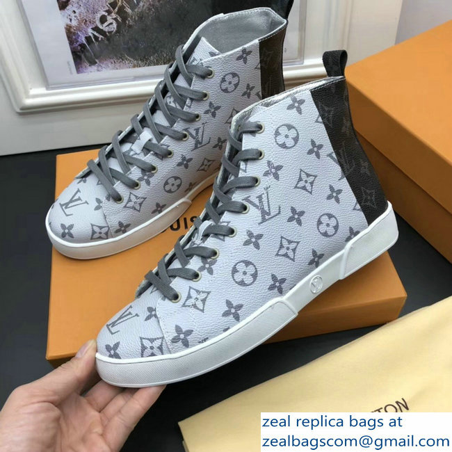 Louis Vuitton Men's Sneakers Monogram Eclipse Split Silver 2018