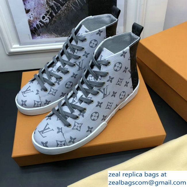 Louis Vuitton Men's Sneakers Monogram Eclipse Split Silver 2018