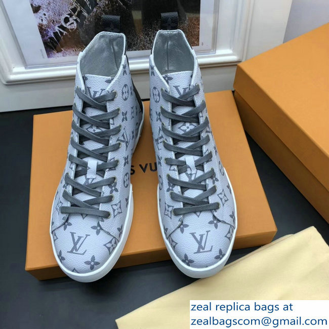 Louis Vuitton Men's Sneakers Monogram Eclipse Split Silver 2018