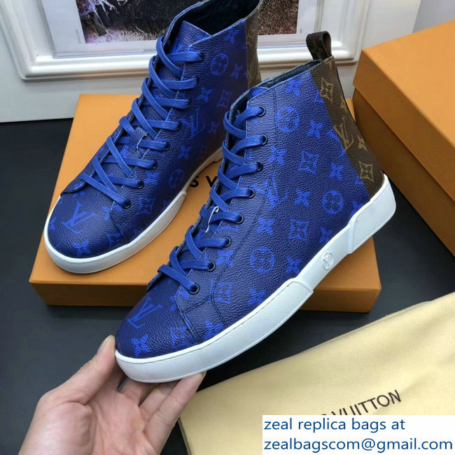 Louis Vuitton Men's Sneakers Monogram Pacific Blue Split 2018