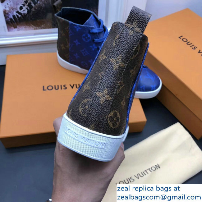 Louis Vuitton Men's Sneakers Monogram Pacific Blue Split 2018 - Click Image to Close