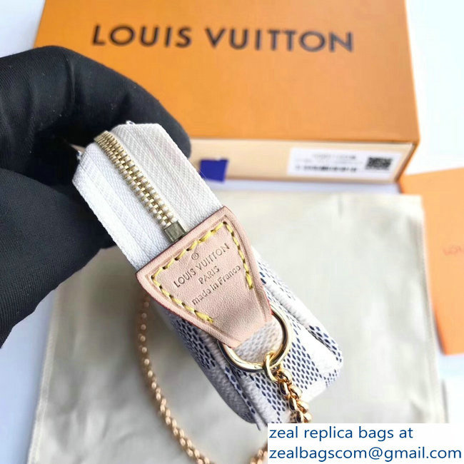 Louis Vuitton Mini Pochette Accessoires Bag Damier Azur Canvas N58010