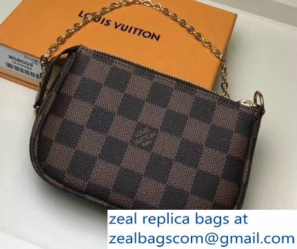 Louis Vuitton Mini Pochette Accessoires Bag Damier Ebene Canvas N58009 - Click Image to Close