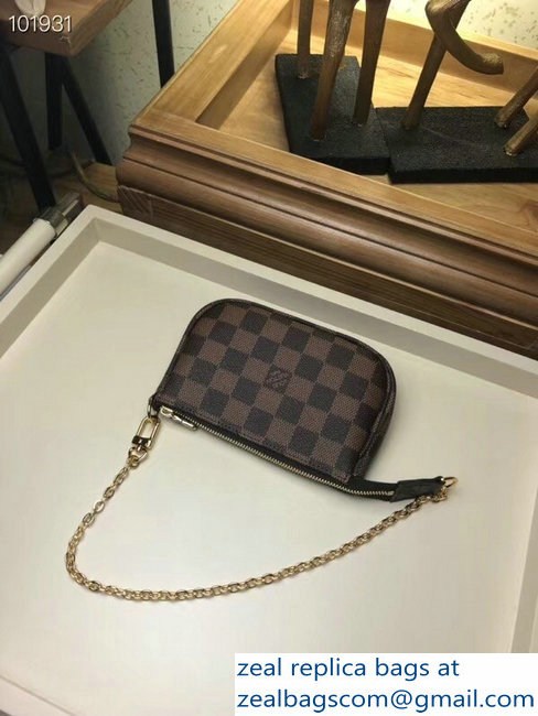 Louis Vuitton Mini Pochette Accessoires Bag Damier Ebene Canvas N58009