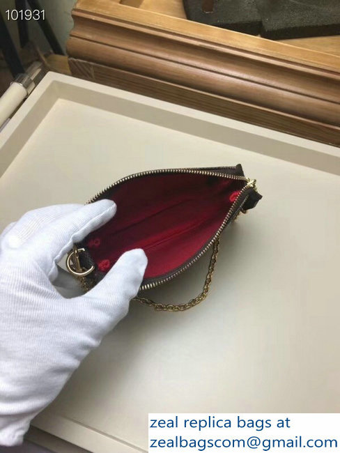 Louis Vuitton Mini Pochette Accessoires Bag Damier Ebene Canvas N58009