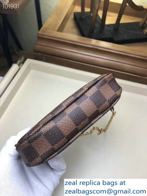 Louis Vuitton Mini Pochette Accessoires Bag Damier Ebene Canvas N58009