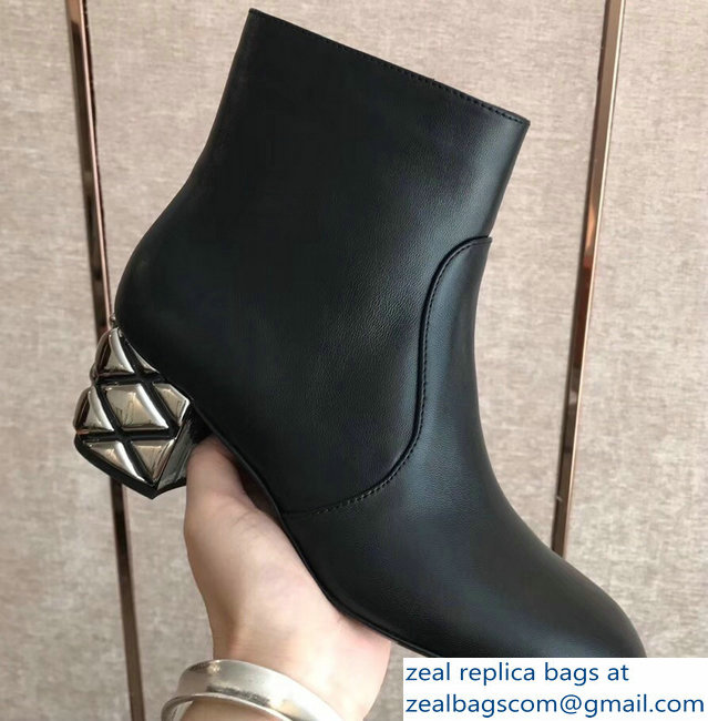 Louis Vuitton Quilting Heel Ankle Boots Black 2018 - Click Image to Close