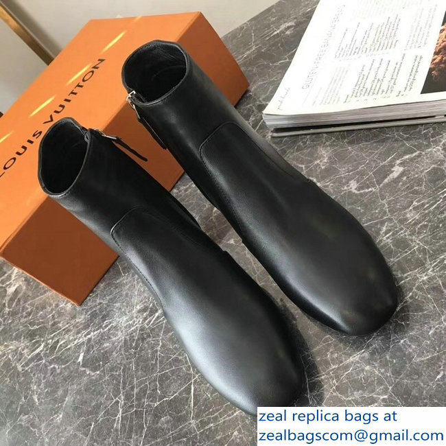 Louis Vuitton Quilting Heel Ankle Boots Black 2018 - Click Image to Close