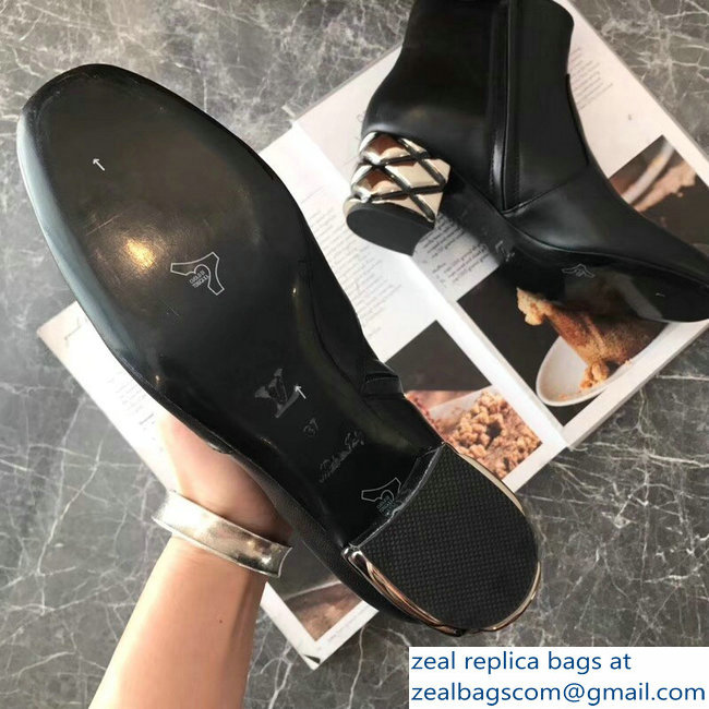 Louis Vuitton Quilting Heel Ankle Boots Black 2018 - Click Image to Close