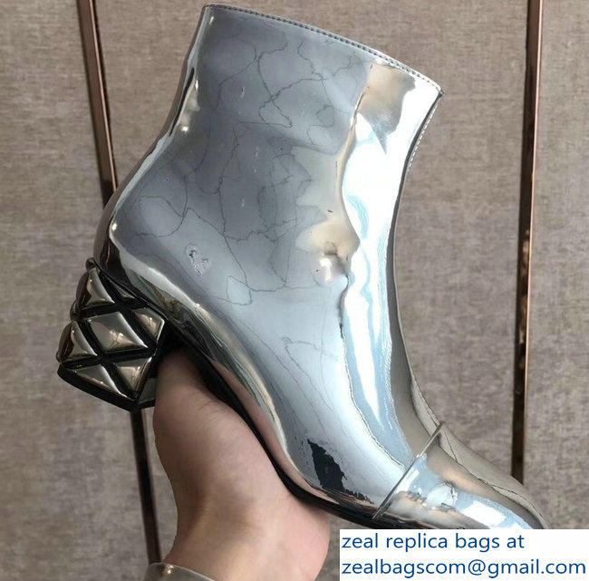 Louis Vuitton Quilting Heel Ankle Boots Silver 2018 - Click Image to Close