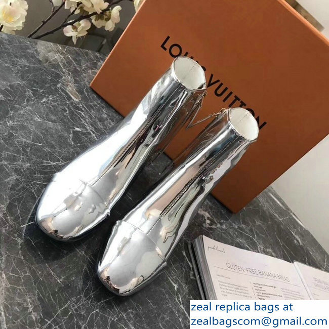 Louis Vuitton Quilting Heel Ankle Boots Silver 2018