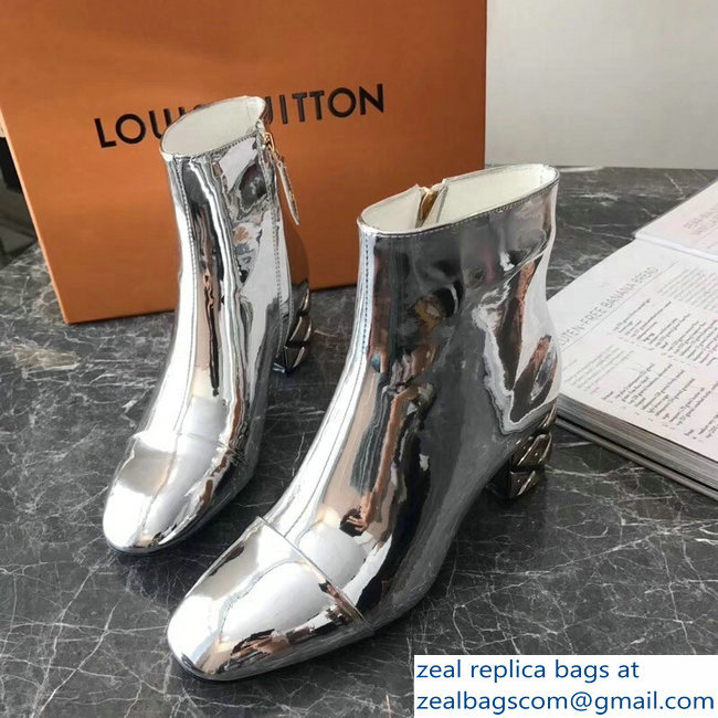 Louis Vuitton Quilting Heel Ankle Boots Silver 2018