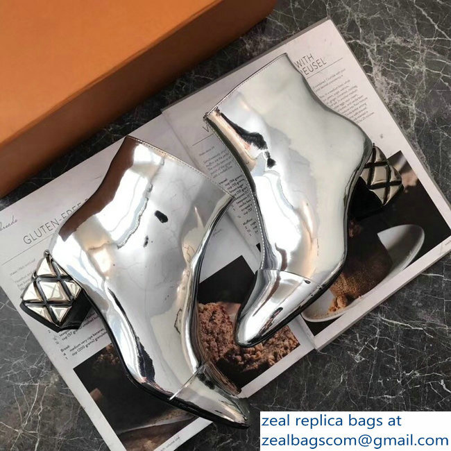 Louis Vuitton Quilting Heel Ankle Boots Silver 2018