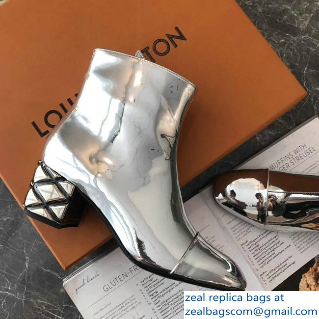 Louis Vuitton Quilting Heel Ankle Boots Silver 2018 - Click Image to Close