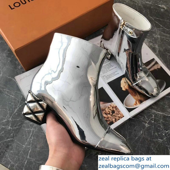 Louis Vuitton Quilting Heel Ankle Boots Silver 2018