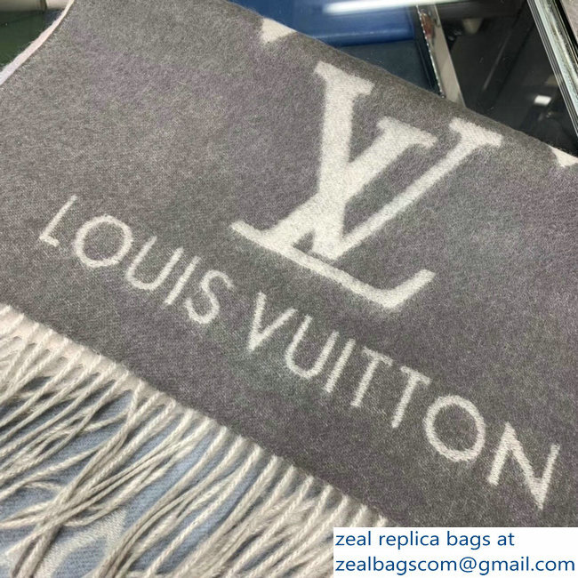 Louis Vuitton Reykjavik Gradient Scarf M70868 Bleu Rose 2018