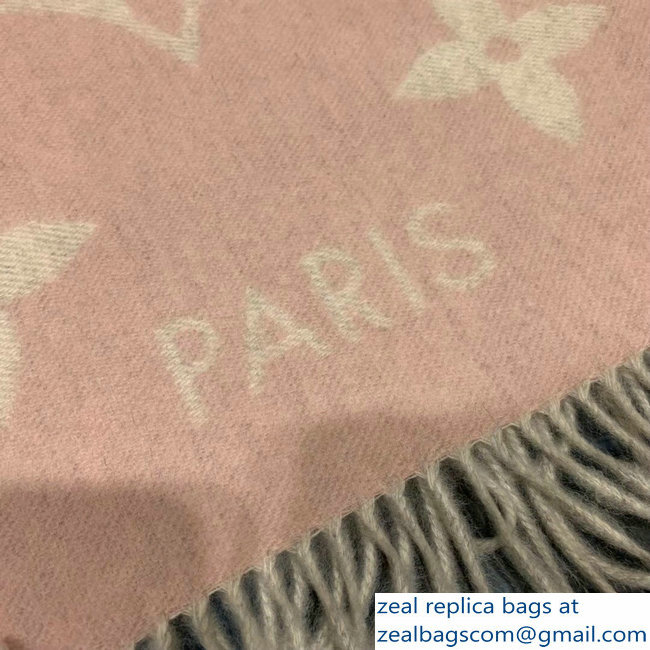 Louis Vuitton Reykjavik Gradient Scarf M70868 Bleu Rose 2018