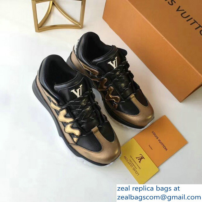 Louis Vuitton Zig Zag Sneakers Gold 2018 - Click Image to Close