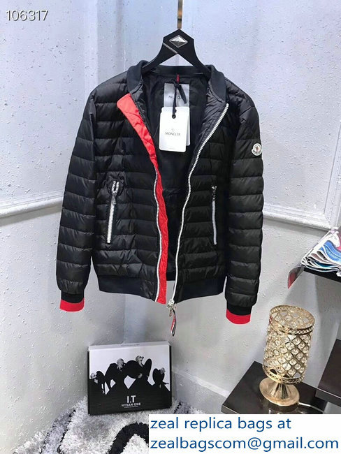 Moncler Down Jacket Black/Red 2018