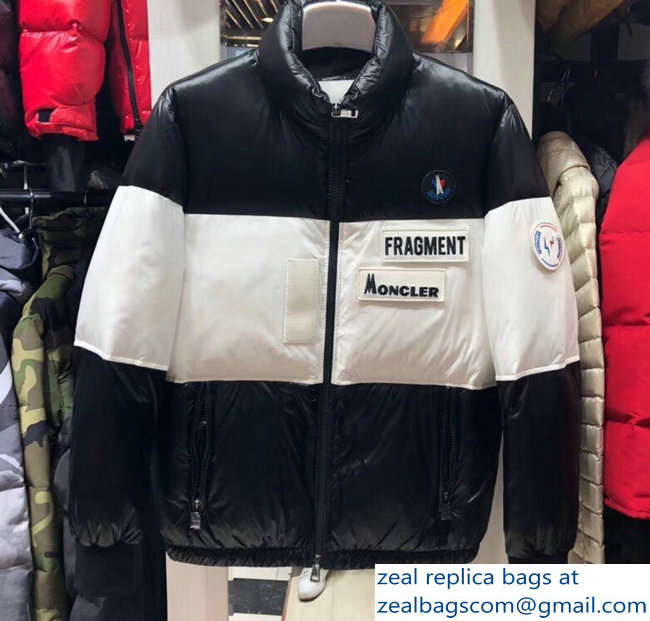 Moncler Down Jacket Black/White 2018 - Click Image to Close