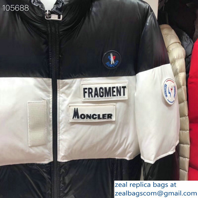 Moncler Down Jacket Black/White 2018 - Click Image to Close