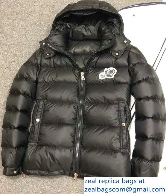 Moncler Down Jacket Black with Removable Hat 2018