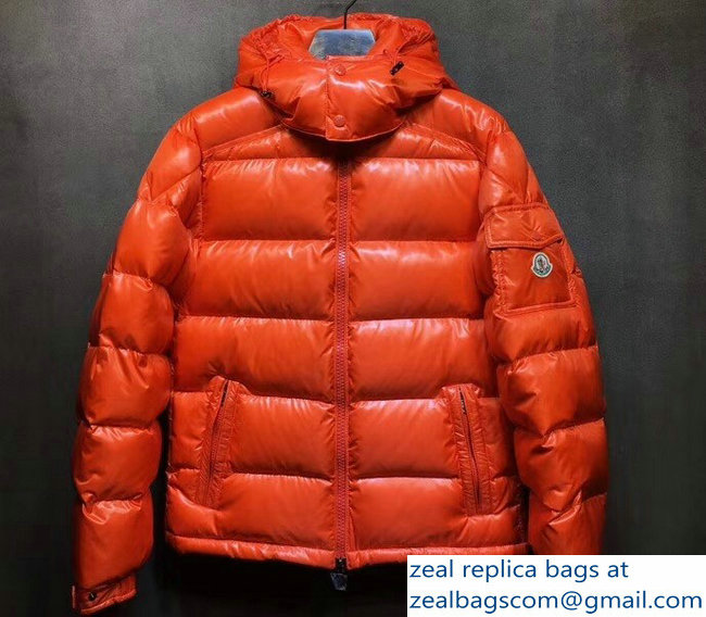 Moncler Down Jacket Orange 2018 - Click Image to Close