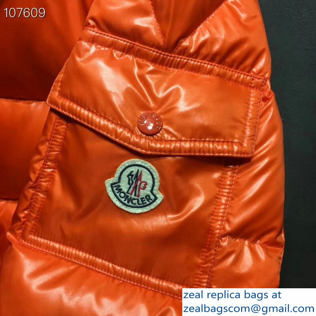 Moncler Down Jacket Orange 2018