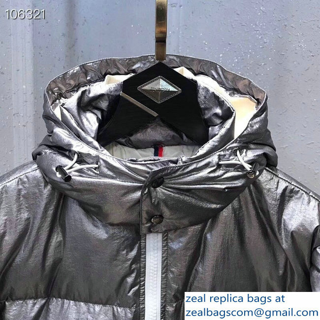 Moncler Down Jacket Silver 2018 - Click Image to Close
