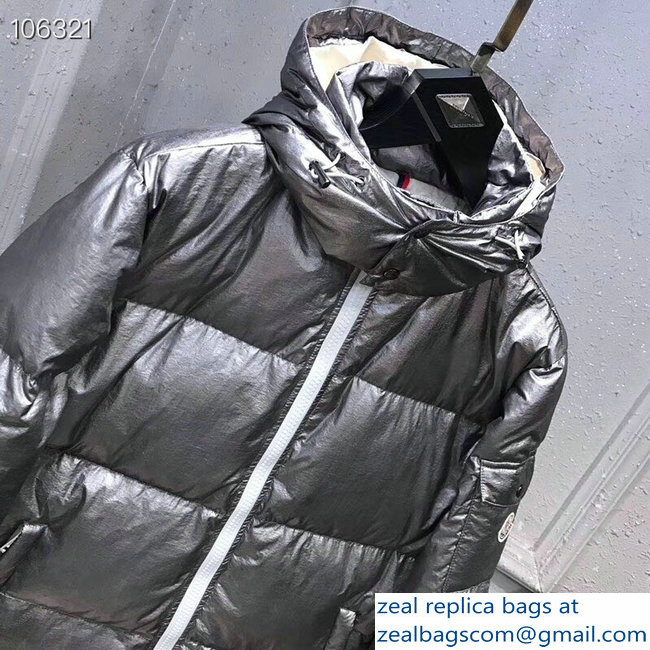 Moncler Down Jacket Silver 2018 - Click Image to Close