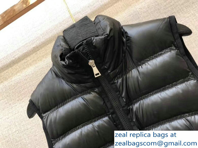 Moncler Down Vest Black with Belt 2018 - Click Image to Close