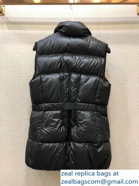 Moncler Down Vest Black with Belt 2018 - Click Image to Close