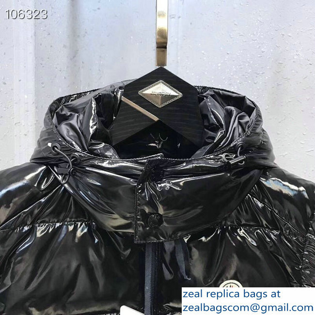Moncler Down Vest Patent Black 2018 - Click Image to Close