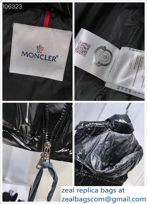 Moncler Down Vest Patent Black 2018