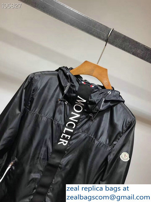 Moncler Logo Men's Black Jacket 2018