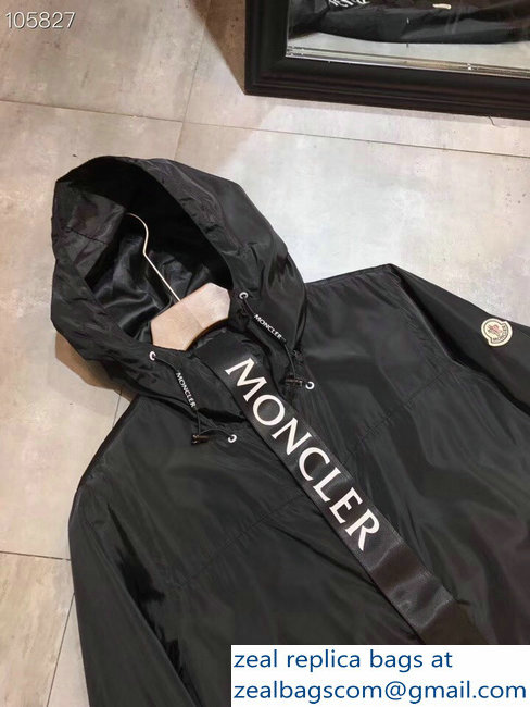 Moncler Logo Men's Black Jacket 2018