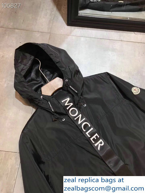 Moncler Logo Men's Black Jacket 2018 - Click Image to Close