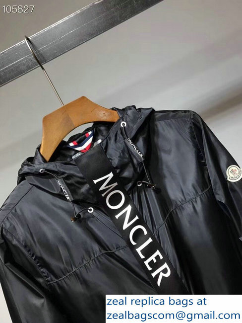 Moncler Logo Men's Black Jacket 2018