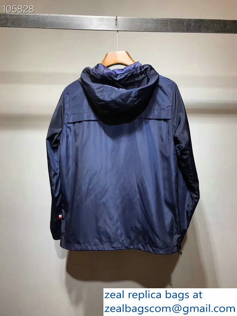 Moncler Logo Men's Blue Jacket 2018 - Click Image to Close