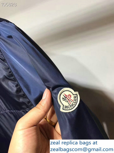 Moncler Logo Men's Blue Jacket 2018 - Click Image to Close