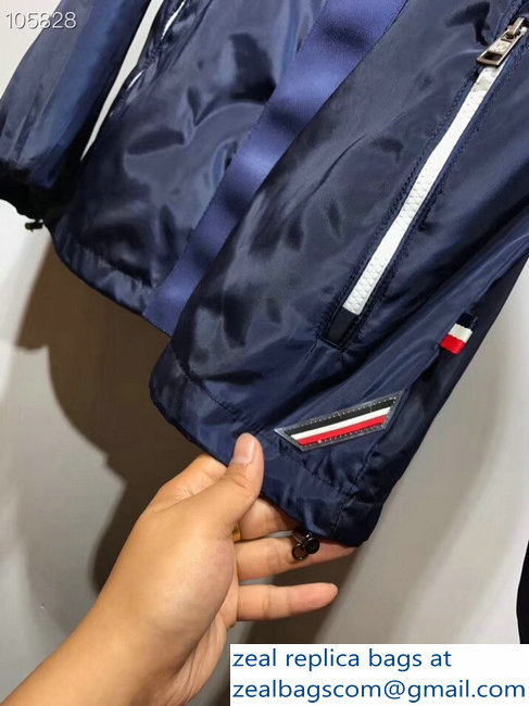 Moncler Logo Men's Blue Jacket 2018