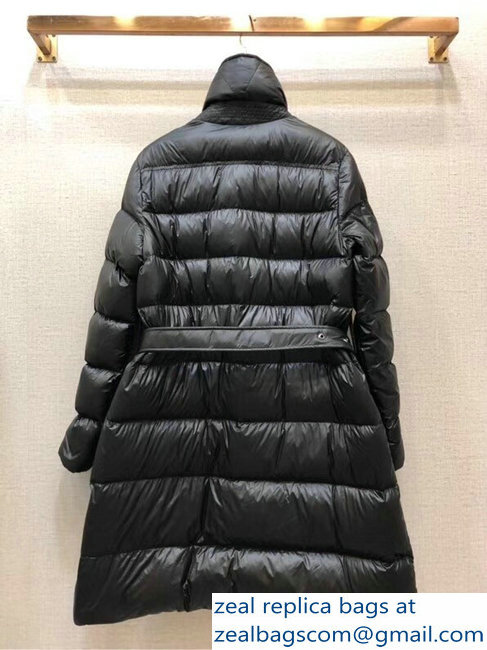 Moncler Long Down Jacket Black 2018 - Click Image to Close