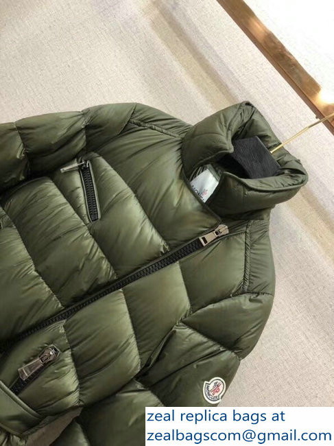 Moncler Long Down Jacket Green 2018