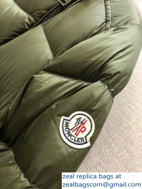 Moncler Long Down Jacket Green 2018 - Click Image to Close