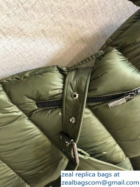 Moncler Long Down Jacket Green 2018