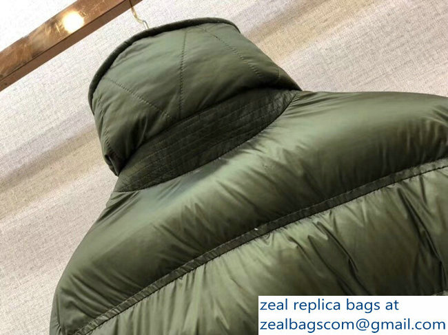 Moncler Long Down Jacket Green 2018 - Click Image to Close