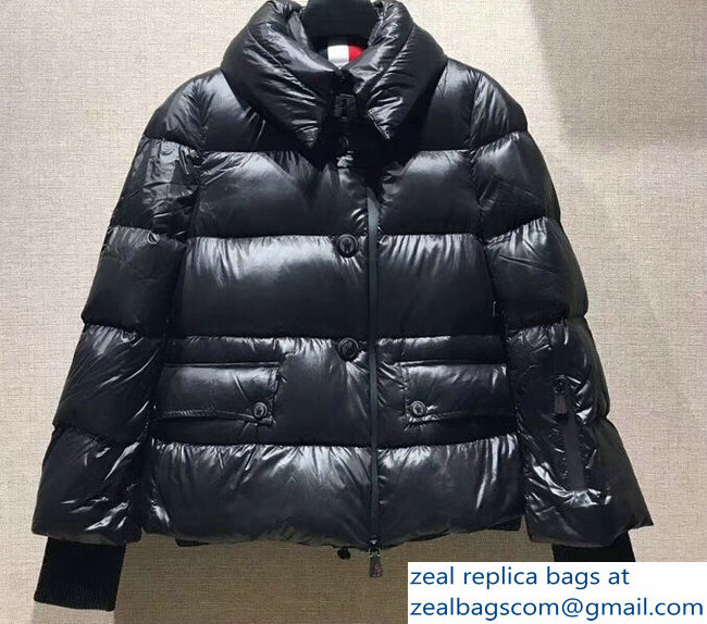 Moncler Short Down Jacket Black 2018 - Click Image to Close