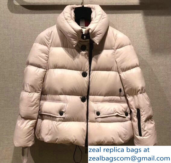 Moncler Short Down Jacket Nude Pink 2018